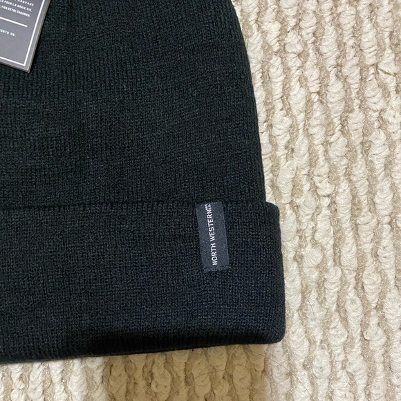 MENS CUFFED BEANIE BLACK - Picture 3 of 4